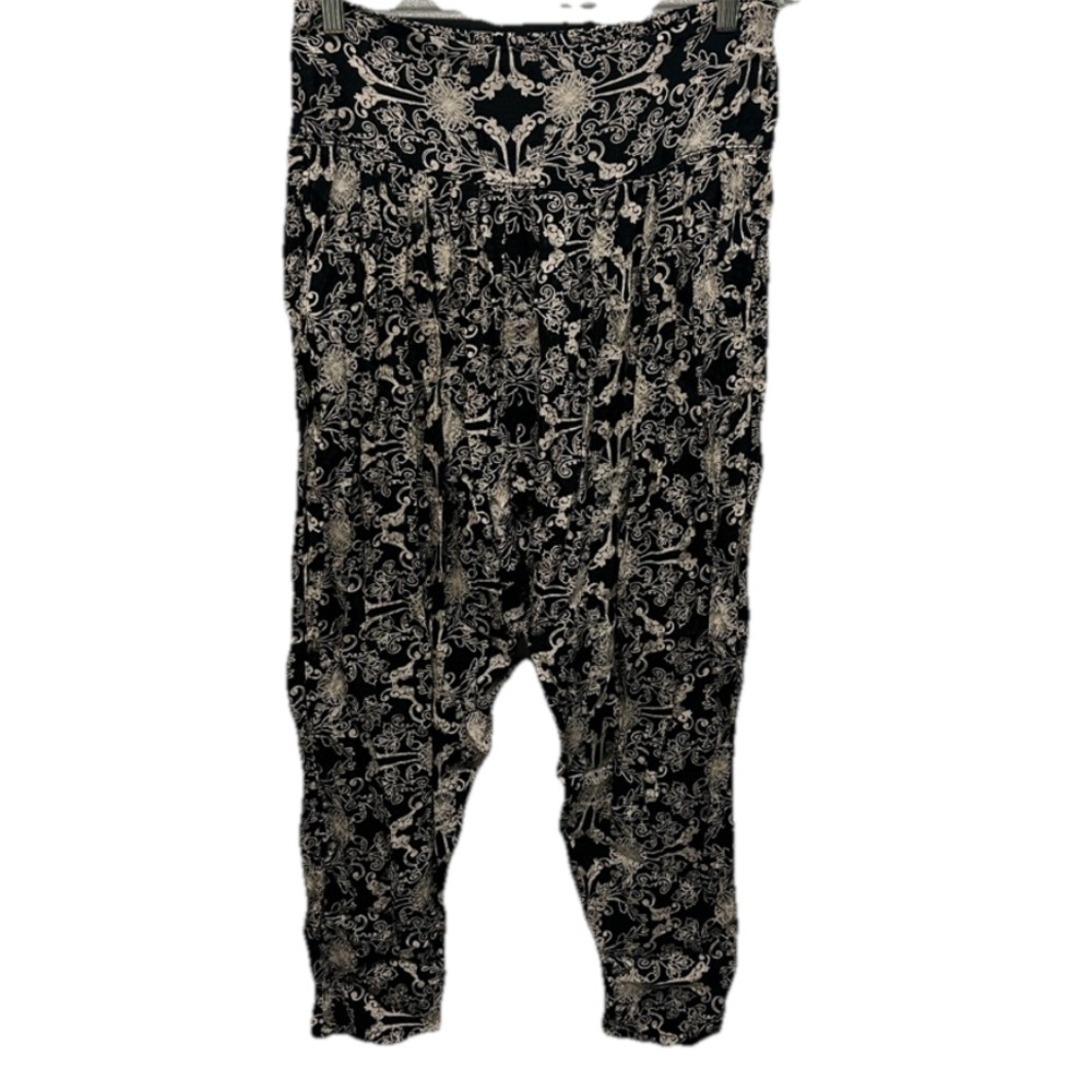 Free People Casablanca Printed Harem Pants Artsy‎ Size Small Bohemian Stretch